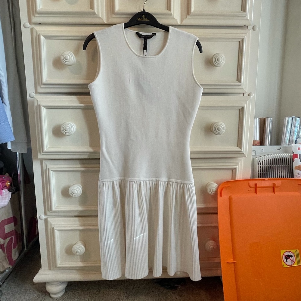 Bcbg white knit dress